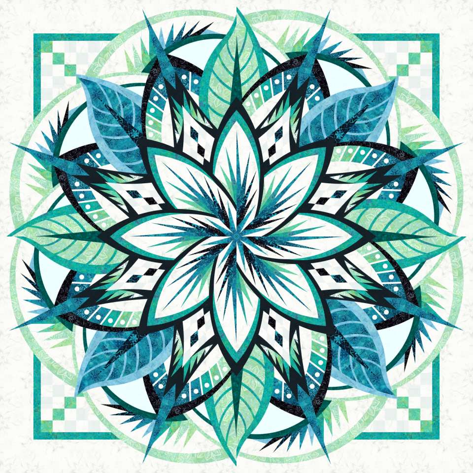 Jungle Magnolia Fabric Only- Gulf Coast Wall Size Quilt Kit