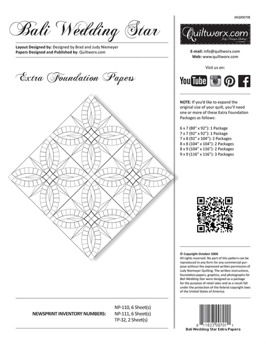Bali Wedding Star Extra Papers