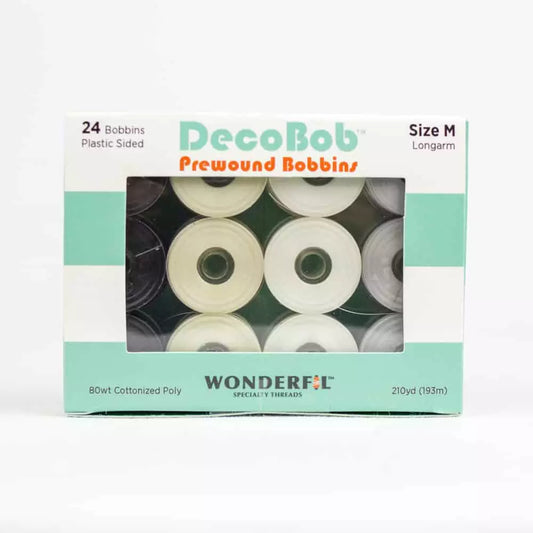 Decobob Pre-wound Bobbins- Size M- Assorted Colors