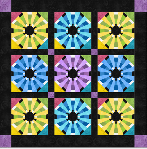 Pinwheel Patch Kit- Black & White