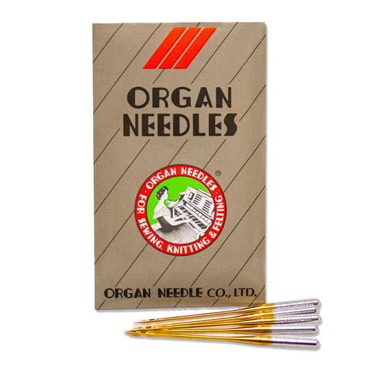 Organ Titanium Embroidery Needles- 90/14 Sharp